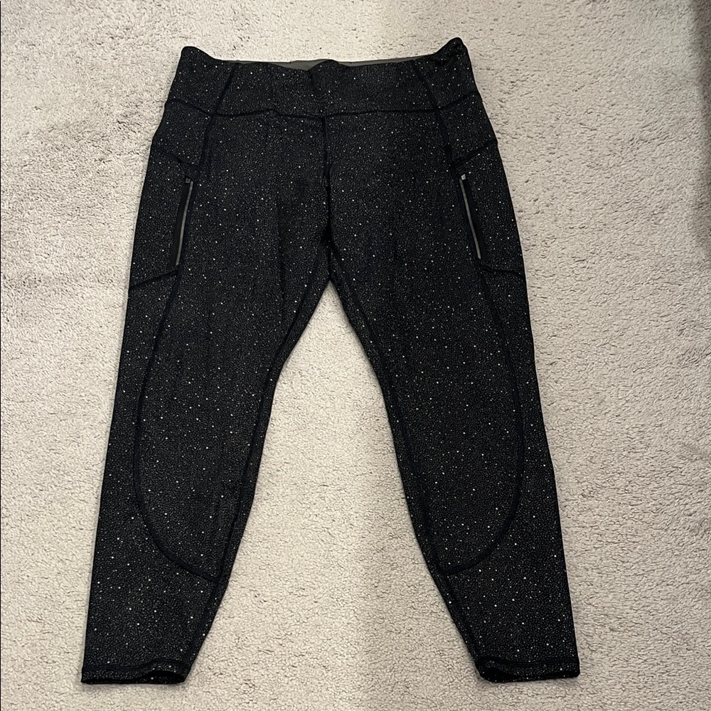 Athleta Gray Reflective Leggings